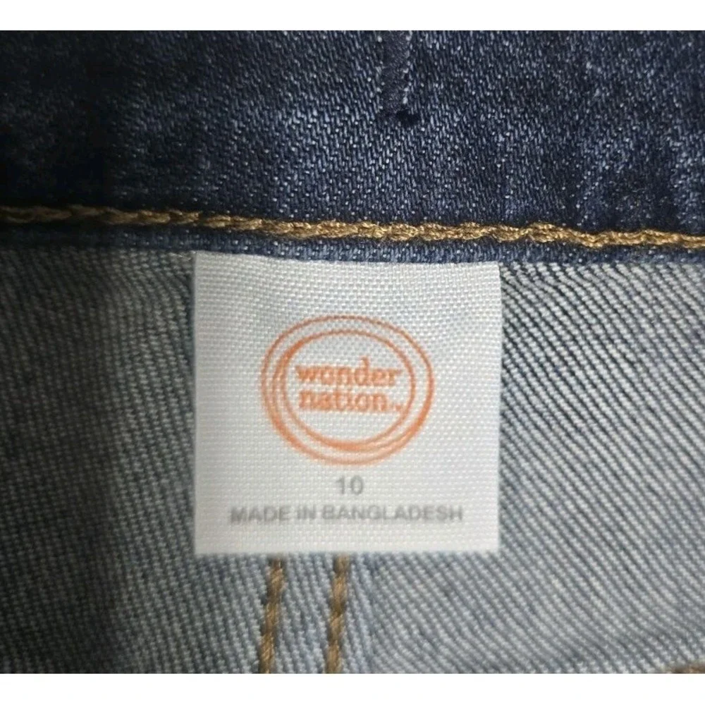 Boy's Size 10 Wonder Nation Blue Denim Shorts Adjustable Waist